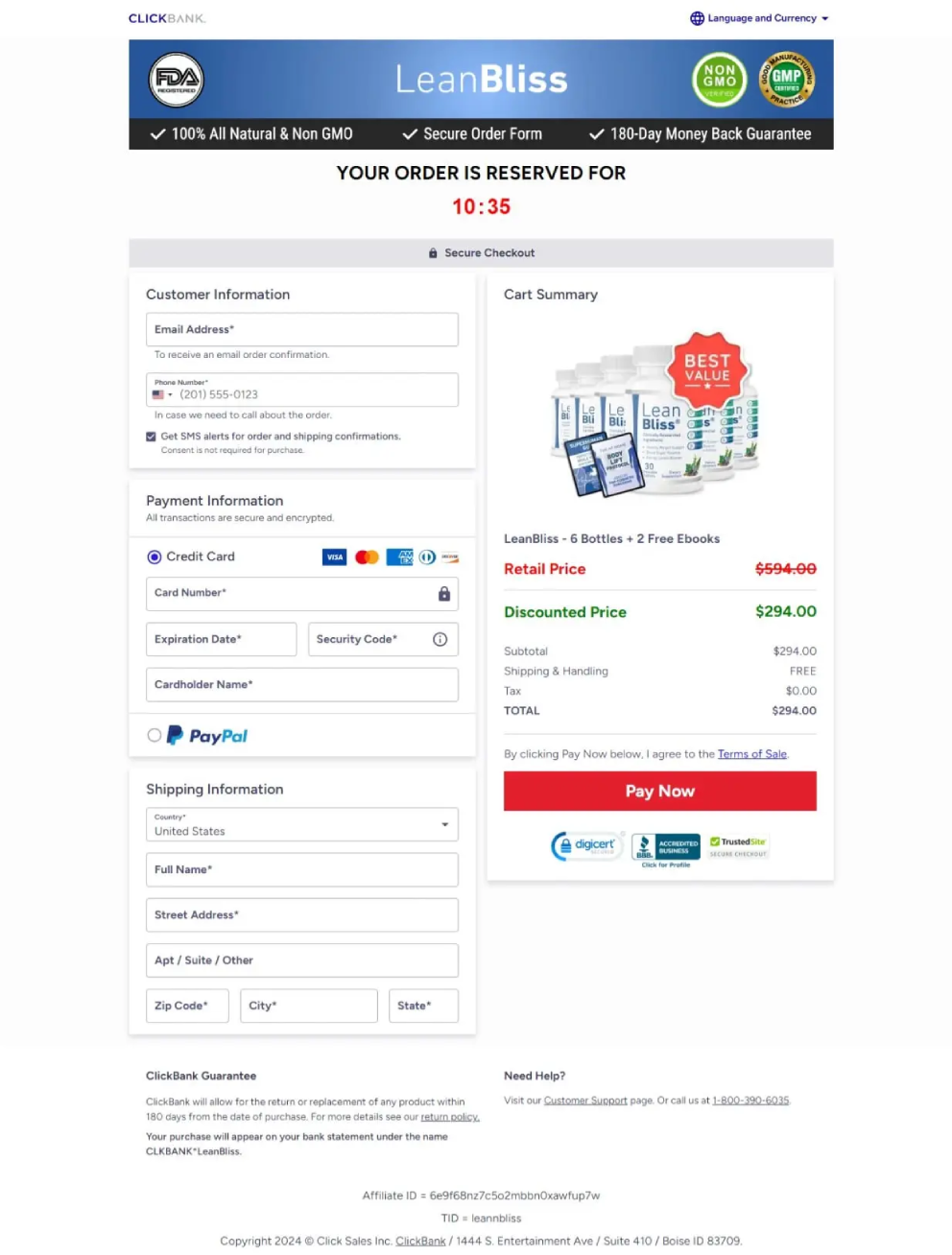 Secure checkout page with encrypted payment protection for safe online ordering